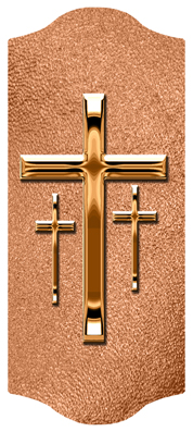 DARAY-C-517-CP-SH-CP Copper 3 Crosses Shimmer Copper